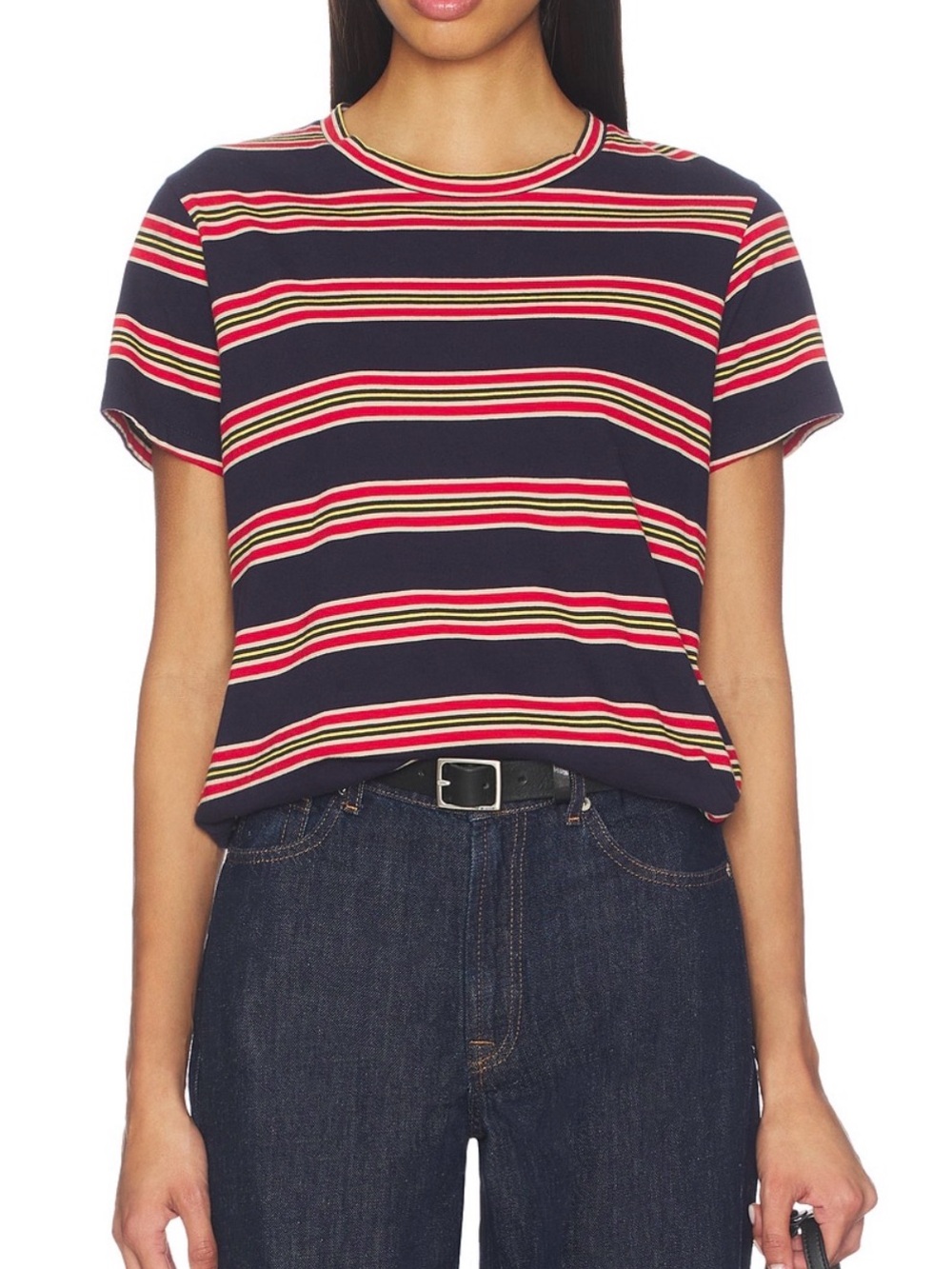 The Little Tee in Scout Stripe